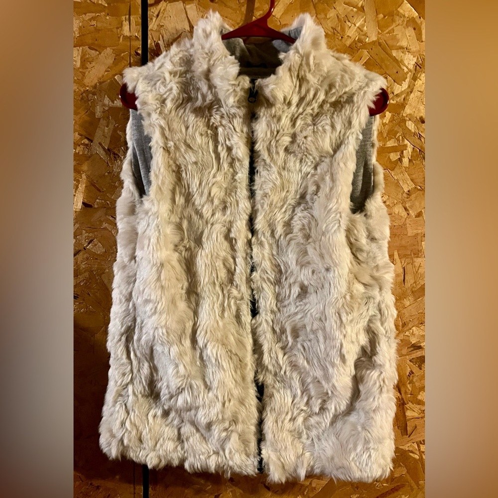 Justice Cream Faux Fur Vest for Girls